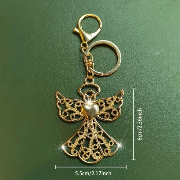Angel Purse Charm/Keychain Gold - Picture 2 of 2